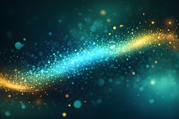 Obraz premium Aquamarine glow particle