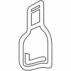 Drink bottle doodle design drawing.