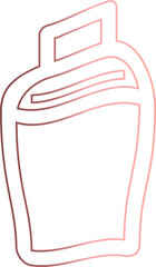 Drink bottle gradient design drawing.