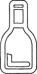 Drink bottle doodle design drawing.