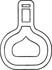 Drink bottle doodle design drawing.
