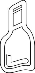 Drink bottle doodle design drawing.
