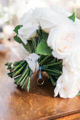 wedding bouquet on the table