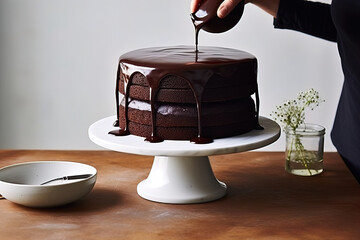 chocolate cake. 