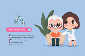 Elderly care Concept,Doctor and older patient sitting on the sofa. Senior People On Consultation With Doctor, Pensioners In Hospital Health Care . Doctor with elderly patients.