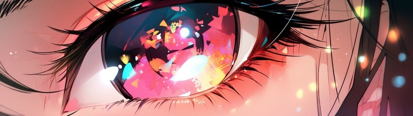 Captivating Anime Girl Eyes. A Glimpse into Elegance and Expression.