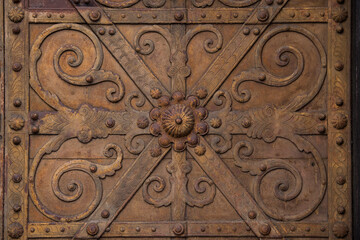 Germany-September 30, 2023 : Antique entrance door.