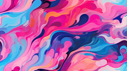 A lively and expressive abstract visual featuring a dance of swirling paint in pastel shades.