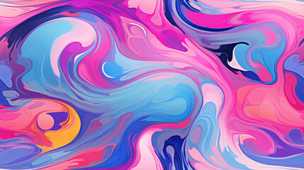 Fototapeta premium An energetic and colorful abstract with swirling paint strokes, evoking a sense of creativity and movement.