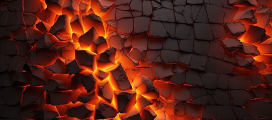 fire stone wall hole crust, rock, flame, burn 41