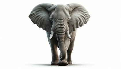 Fototapeta premium an elephant, with a white background