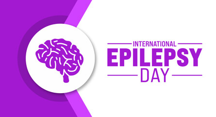 February is International Epilepsy Day background template. Holiday concept. use to background, banner, placard, card, and poster design template with text inscription and standard color. vector