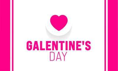 February is Galentine's Day background template. Holiday concept. use to background, banner, placard, card, and poster design template with text inscription and standard color. vector illustration.