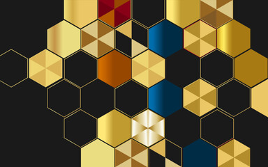Hexagon in futuristic modern background vector illustration