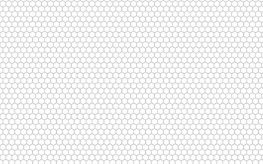 Hexagonal white pattern, technology abstract vector background.
