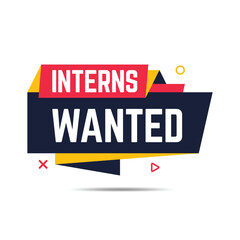 Interns wanted announce banner design