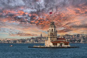 Maiden Tower view in Istanbul
