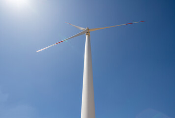 Windmills converting wind energy into electricity