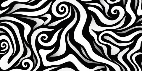 Obraz premium Abstract seamless pattern background, black and white.
