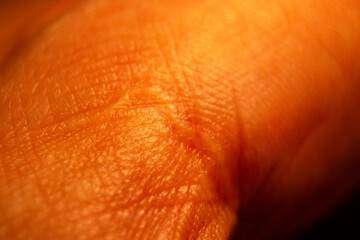 Closeup human skin texture. Healthy hand skin macro pattern. dermatology concept
