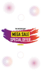 Sale banner template design . Super Sale, end of season special offer banner. vector illustration.