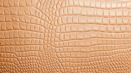 Foto auf Acrylglas Cream crocodile leather texture. © Hanna