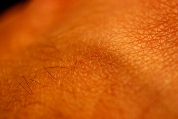 Closeup human skin texture. Healthy hand skin macro pattern. dermatology concept