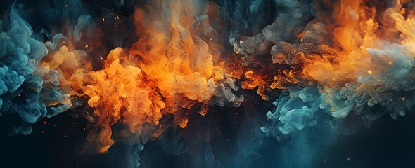 Epic fire and smoke background