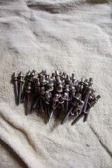 Portrait of a drum bolt that has just been washed and dried on a white towel.
Pinrang, South Sulawesi Indonesia.
January 28 2024