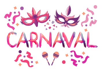 Carnaval. Carneval's day greeting card or wallpaper.