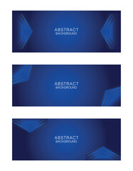 Abstract Banner Background with Blue Gradient