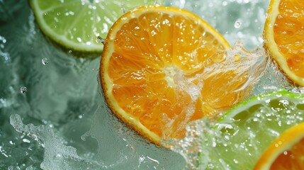 Fresh Sliced oranges and water