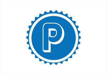 P Letter Initial Logo Design, Vector Template