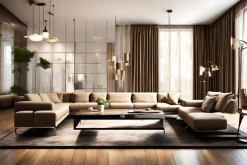 Obraz premium modern living room with sofa