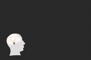 Background lining, light bulb, concept idea. Idea sign, decision, thinking concept. Copy space