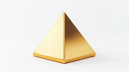 3D golden pyramid icon