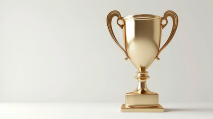 3D trophy cup icon - obrazy, fototapety, plakaty