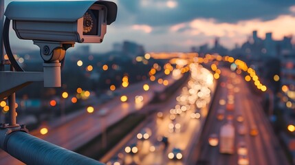 CCTV camera on city road.