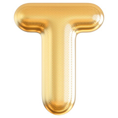 Gold Bubble  later T font 3D render