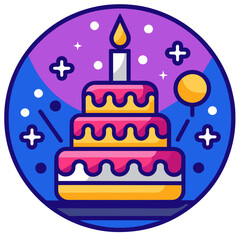 birthday cake illustration