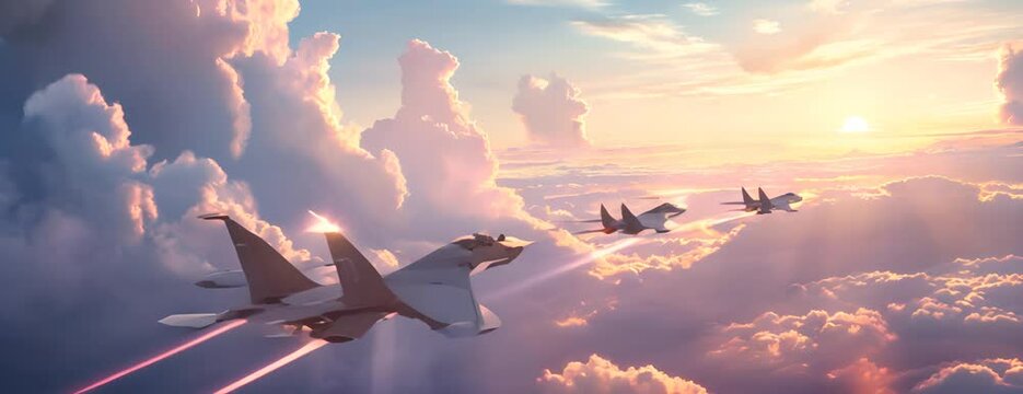 fighter jets in the sky