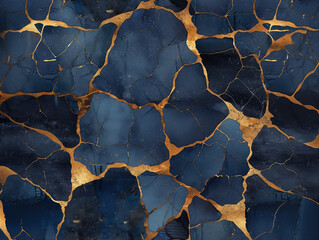 marble texture pattern backround, deep blue and gold colors
