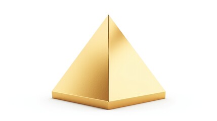 3D golden pyramid icon