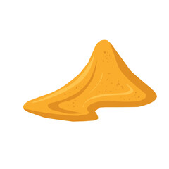 Sand piles. Yellow sandy heap