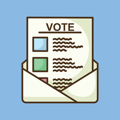 Voting Elections art for politics theme vector icon design art. Vote poll and promotion campaign