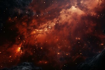 Space background with nebula and stars - obrazy, fototapety, plakaty