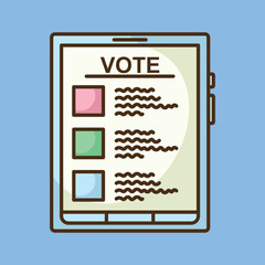 Voting Elections art for politics theme vector icon design art. Vote poll and promotion campaign