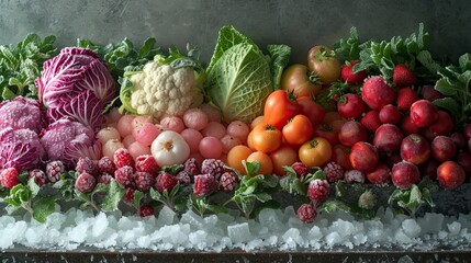 Frozen vegetables closeup - obrazy, fototapety, plakaty