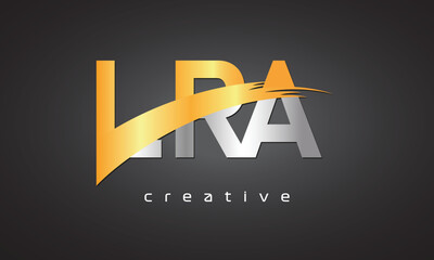 LRA Creative letter logo Desing with cutted	