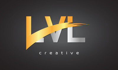 LVL Creative letter logo Desing with cutted